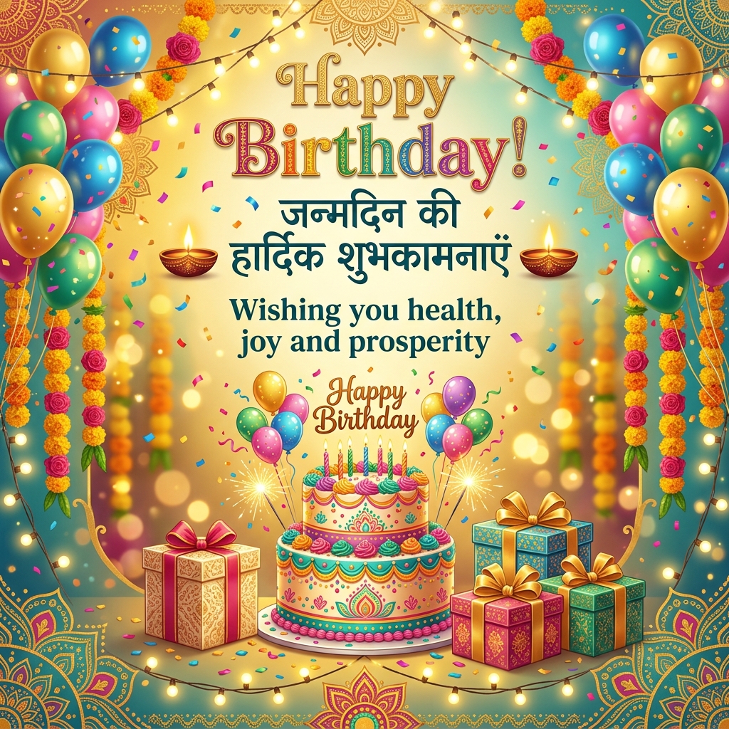Happy Birthday Celebration Greeting Poster